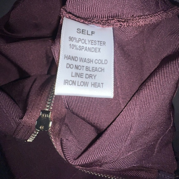 Gorgeous Akira Burgandy Bandage bodycon Dress size M - Picture 16 of 16